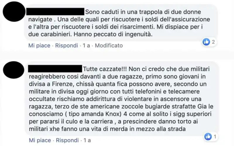 commenti razzisti e insulti nel gruppo facebook chiuso per finanzieri 1