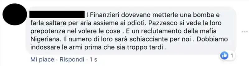 commenti razzisti e insulti nel gruppo facebook chiuso per finanzieri 12