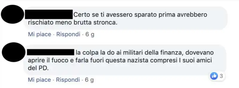 commenti razzisti e insulti nel gruppo facebook chiuso per finanzieri 17