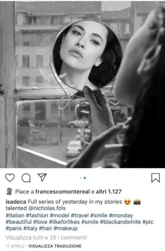 IL LIKE DI FRANCESCO MONTE A UN POST DI APRILE DI ISABELLA DE CANDIA 