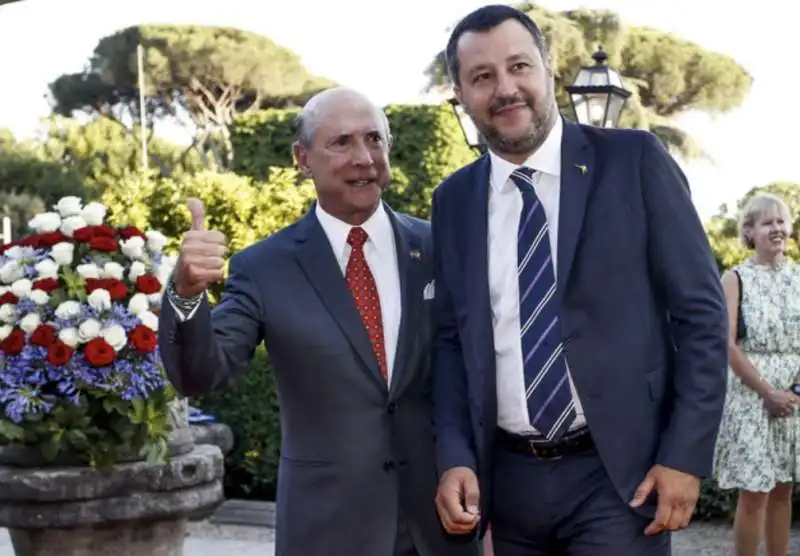 lewis eisenberg con matteo salvini a villa taverna ph andrea giannetti:ag.toiati