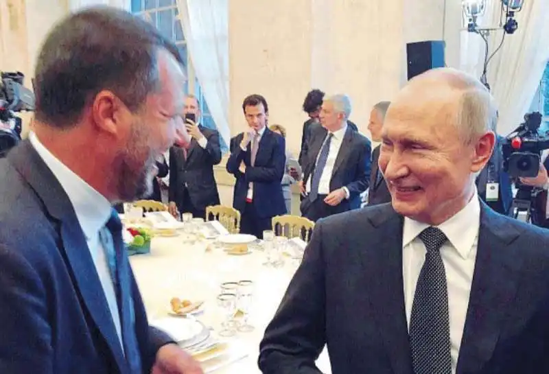 MATTEO SALVINI E VLADIMIR PUTIN