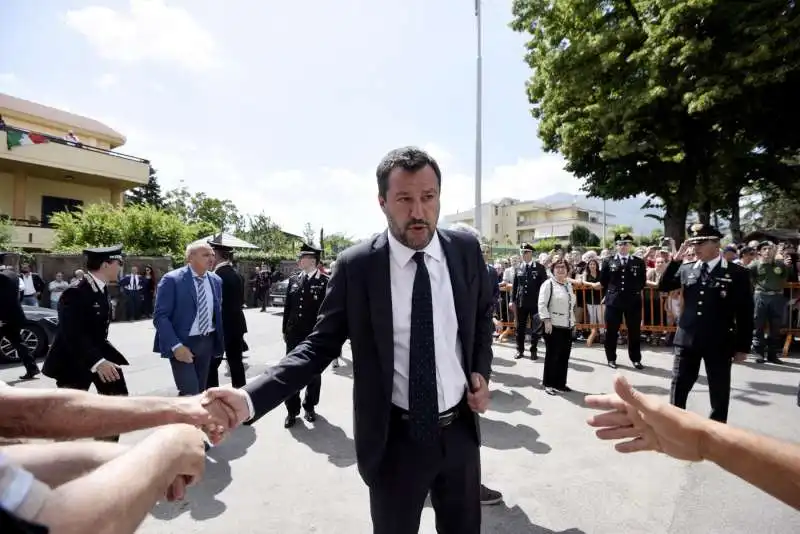 matteo salvini   funerali di mario cerciello rega a somma vesuviana