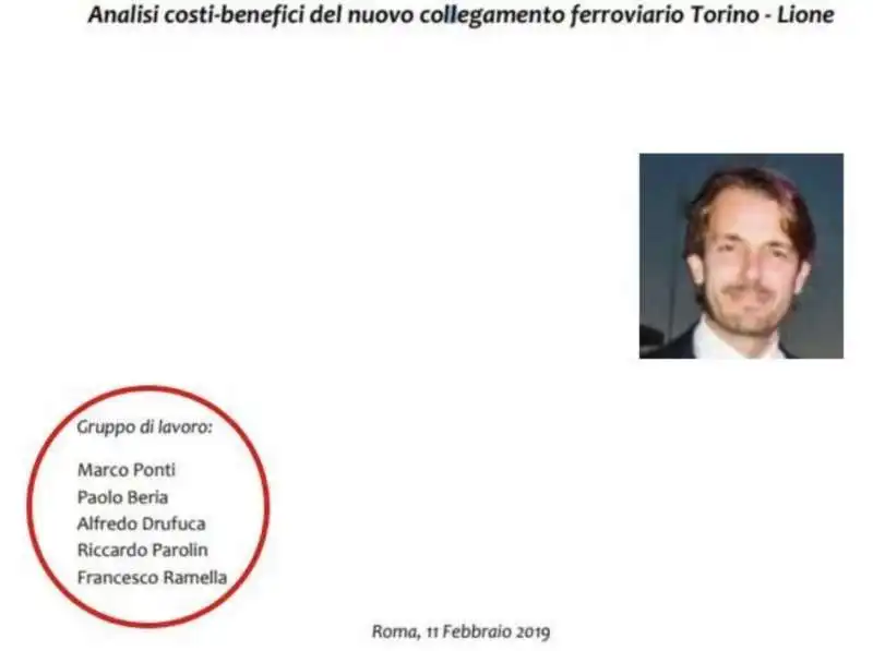 pierluigi coppola non firma analisi costi benefici tav