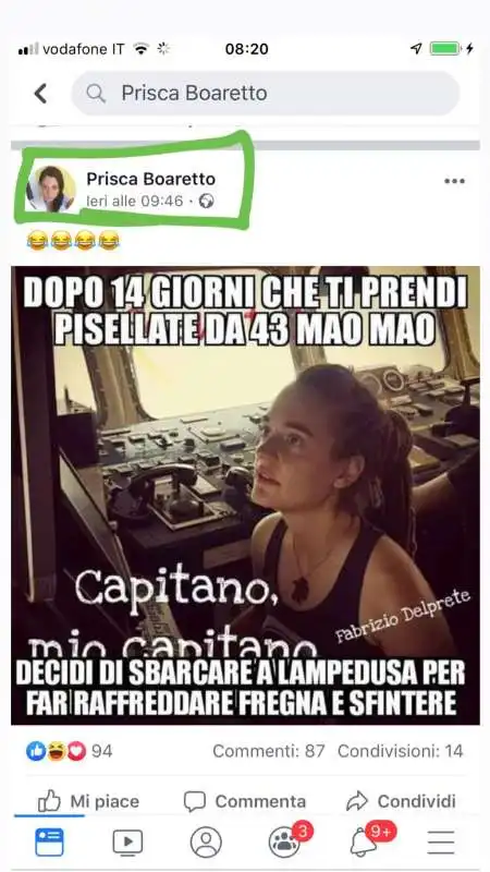 selvaggia lucarelli segnala hater di carola rackete