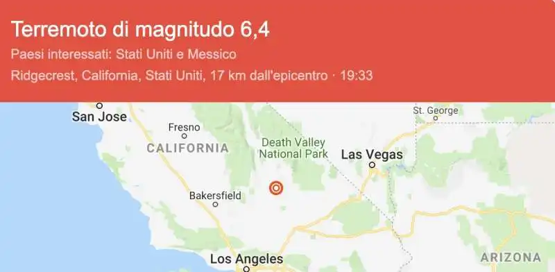 TERREMOTO CALIFORNIA