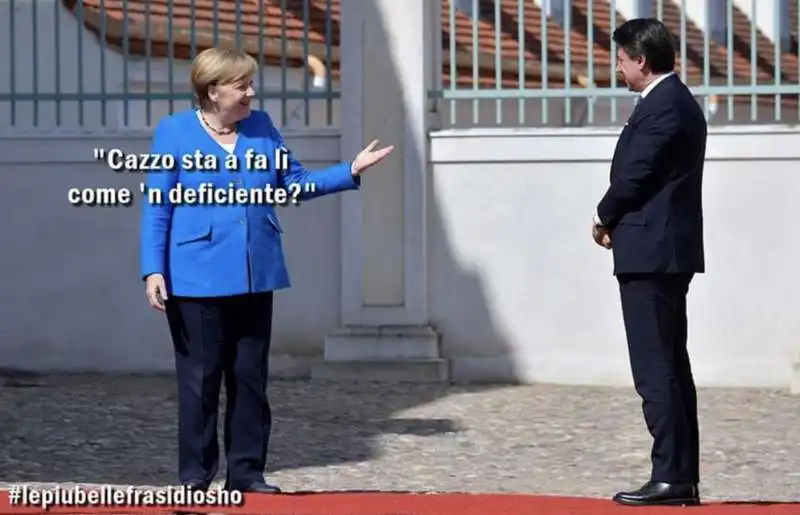 angela merkel e giuseppe conte by osho