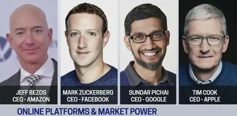 BEZOS ZUCKERBERG PICHAI COOK