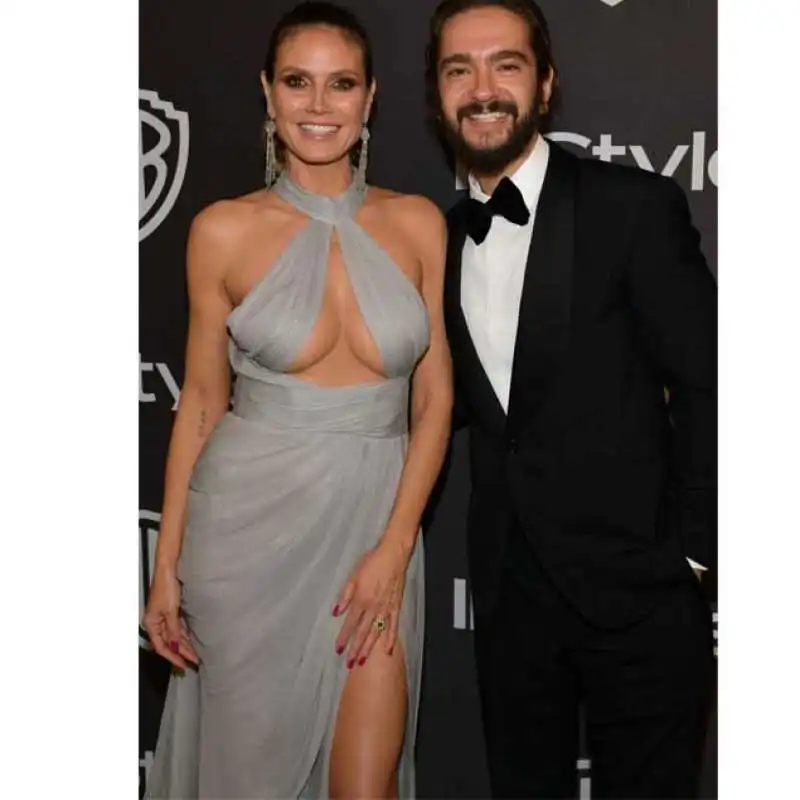 heidi klum e tom kaulitz ai golden globe 2019