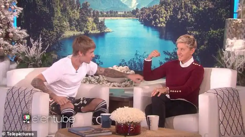 justin bibier ellen degeneres 