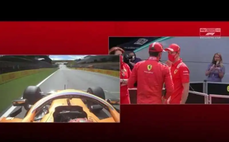 LECLERC E VETTEL DOPO LO SCONTRO