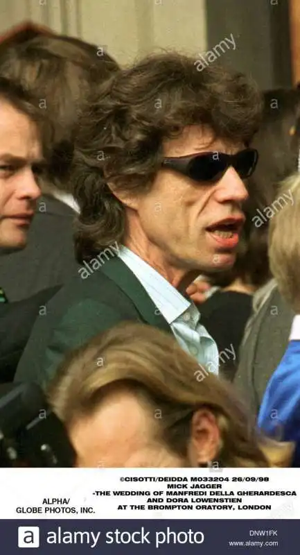 mick jagger al lmatrimonio di manfredi della gherardesca e dora lowenstien