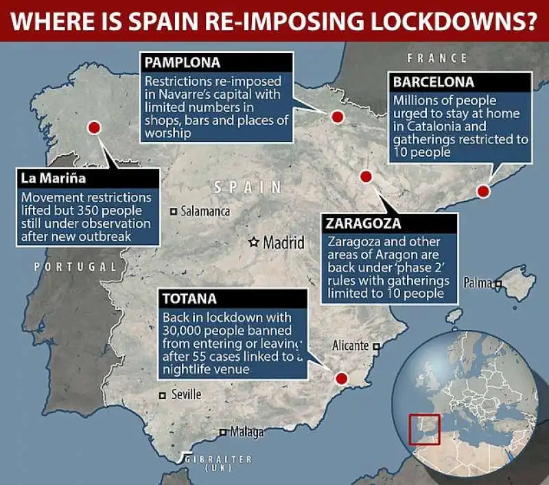 nuovi lockdown in spagna 