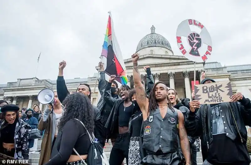 proteste black lives matter a trafalgar square   londra