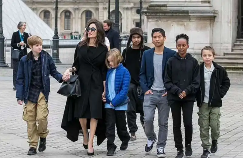 Angelina Jolie con i figli