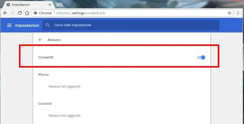 blocco pubblicita chrome