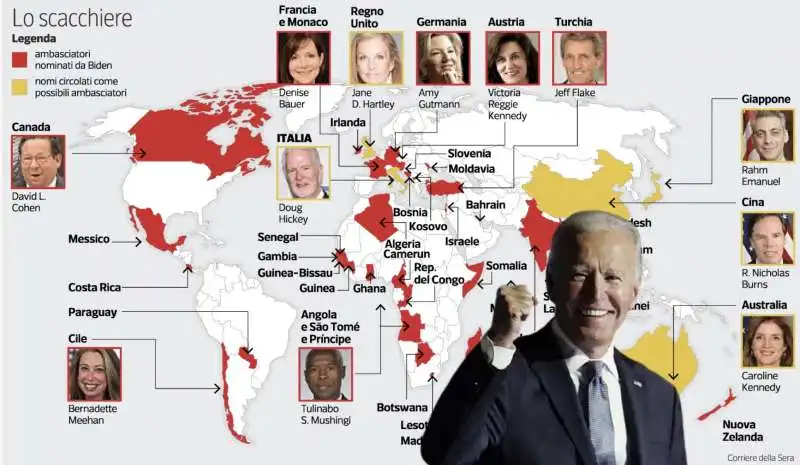 LO SCACCHIERE DI BIDEN NEL MONDO