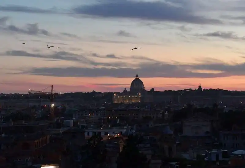 il cupolone visto dalla terrazza di villa medici  foto di bacco