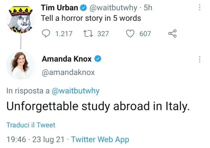 IL NUOVO TWEET POLEMICO DI AMANDA KNOX CONTRO L'ITALIA