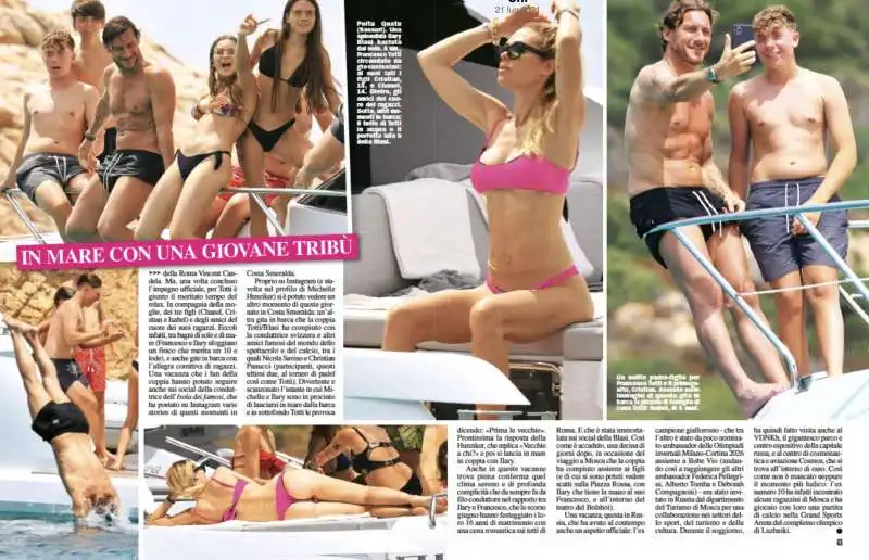 ilary blasi e francesco totti al mare 4