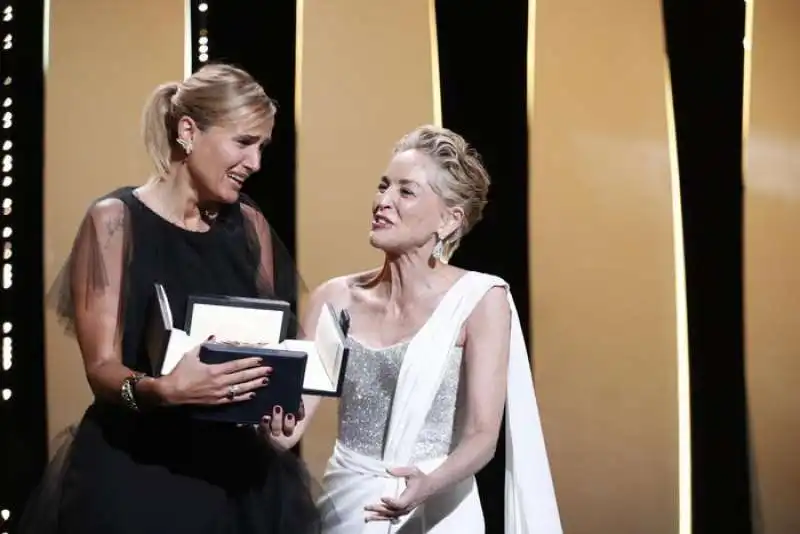  julia ducournau sharon stone   cannes 2021. 