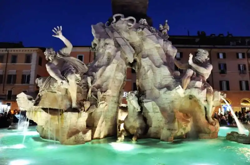 la fontana dei quattro fiumi in piazza navona