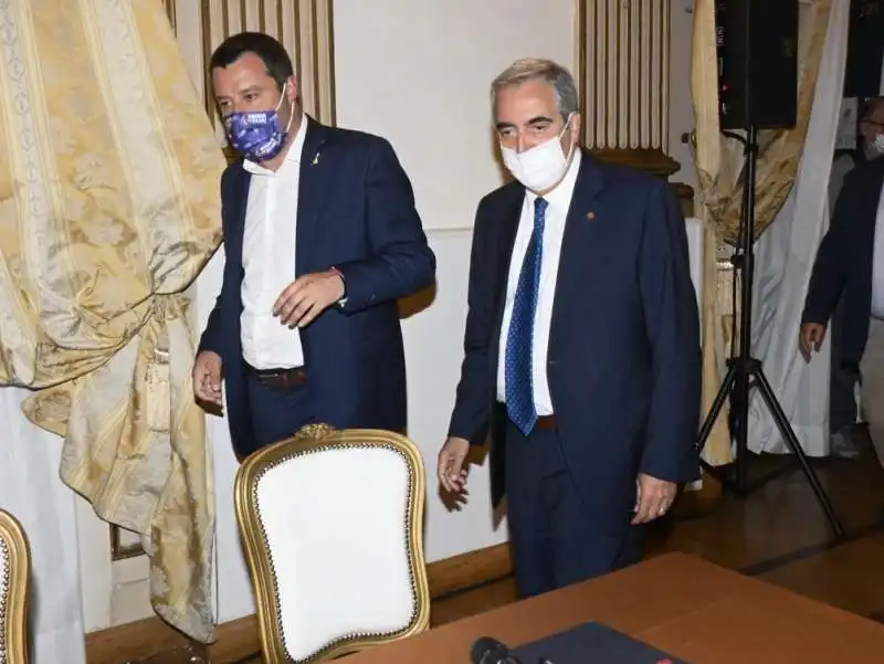 matteo salvini  maurizio gasparri  foto di bacco