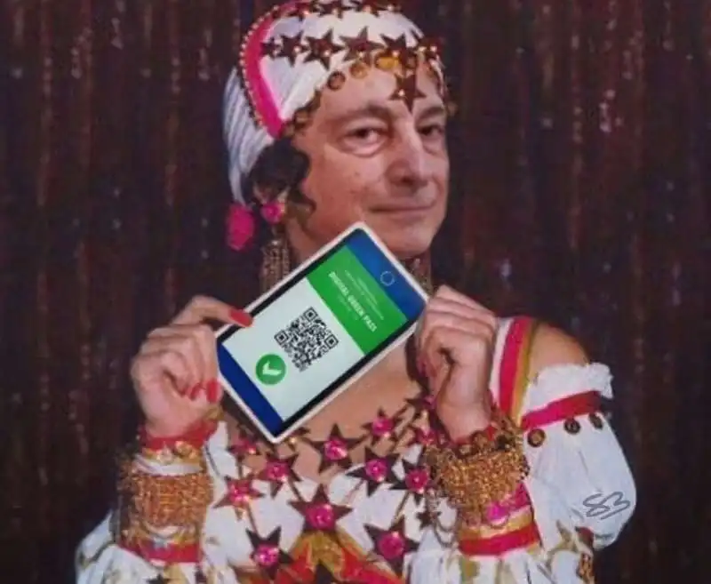 meme su draghi e green pass