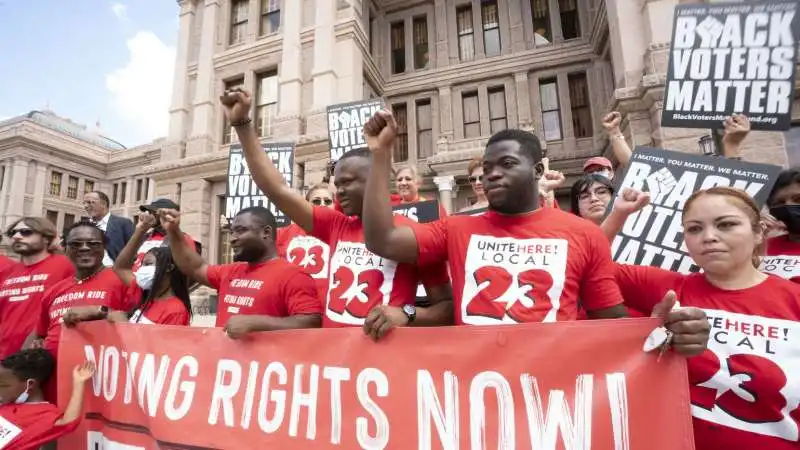 PROTESTE DIRITTI VOTO TEXAS 