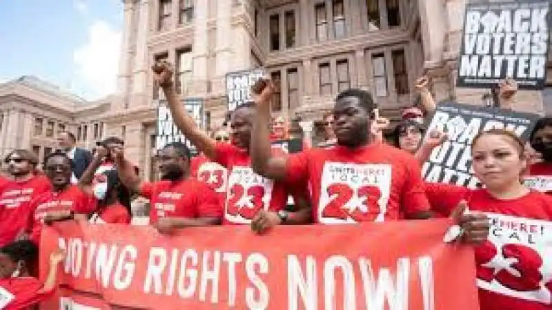 PROTESTE DIRITTI VOTO TEXAS 