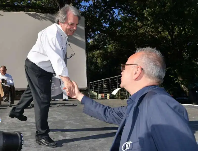 renato brunetta saluta gianfranco rotondi  foto di bacco