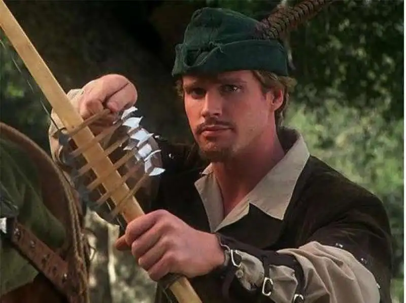 robin hood un uomo in calzamaglia  