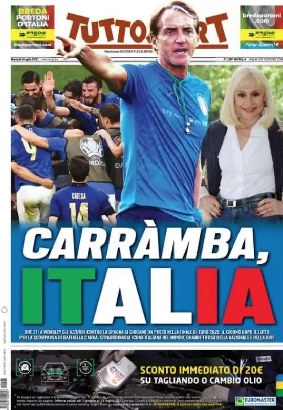 tuttosport su raffaella carra