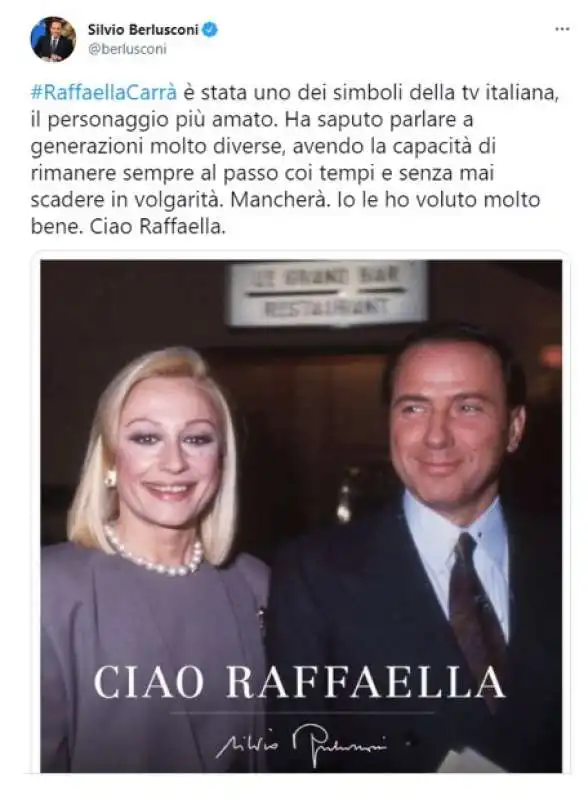 tweet e post su raffaella carra 5