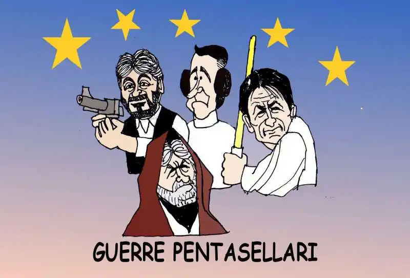 VIGNETTA KRANCIC - ROBERTO FICO - ROCCO CASALINO - GIUSEPPE CONTE - BEPPE GRILLO 