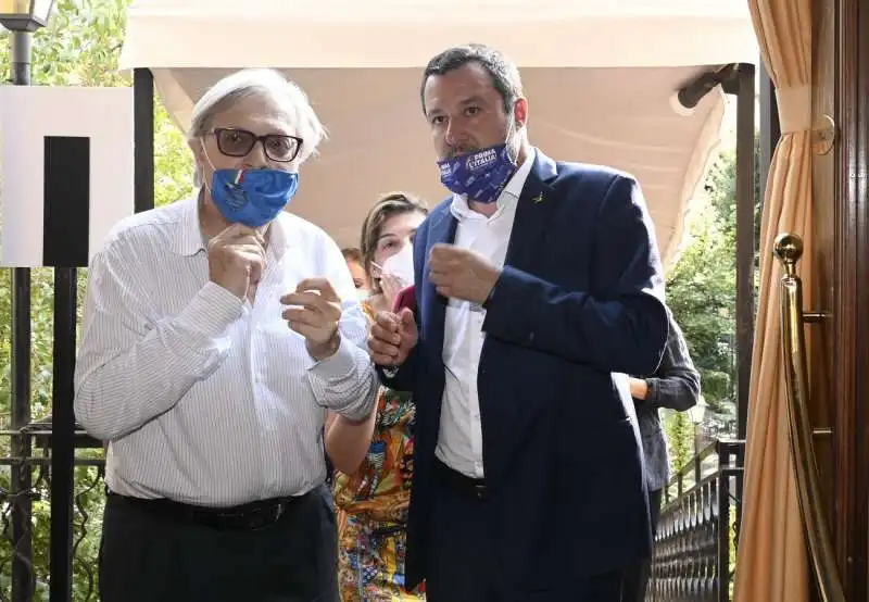 vittorio sgarbi  matteo salvini  foto di bacco (2)