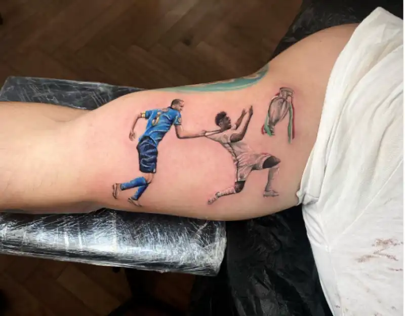 alberto marzari tatuaggio di chiellini a euro 2020