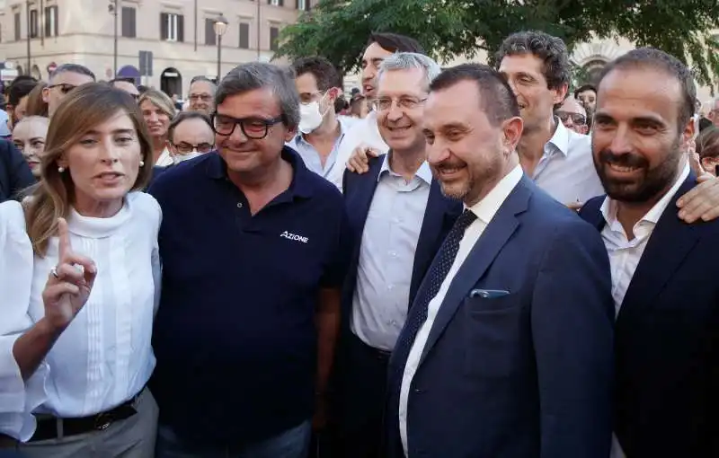 boschi calenda della vedova magi rosato marattin   manifestazione pro draghi 