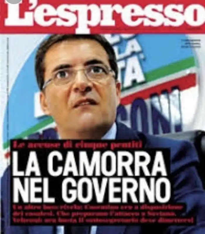 COPERTINA DE L ESPRESSO SU NICOLA COSENTINO