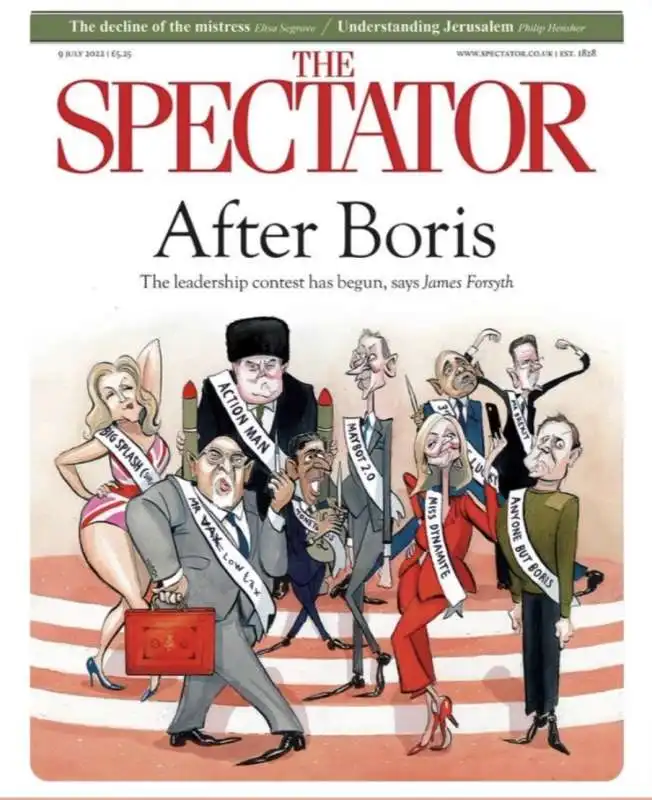 dimissioni di boris johnson   prima pagina the spectator 