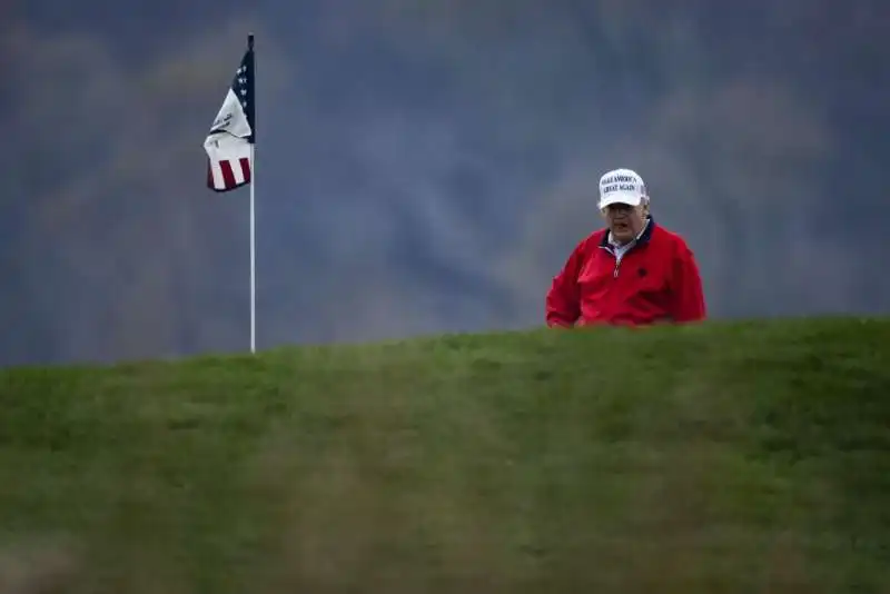 donald trump al suo Golf Club in New Jersey