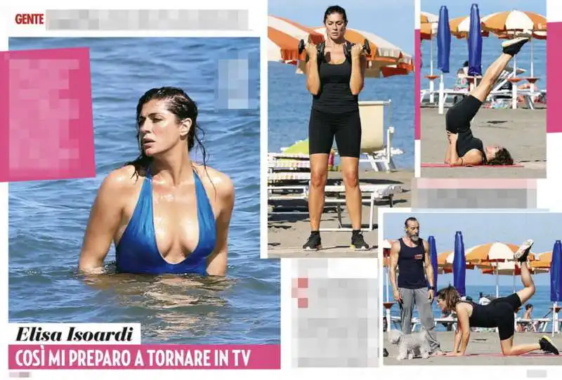 elisa isoardi   allenamento sexy in spiaggia a fregene