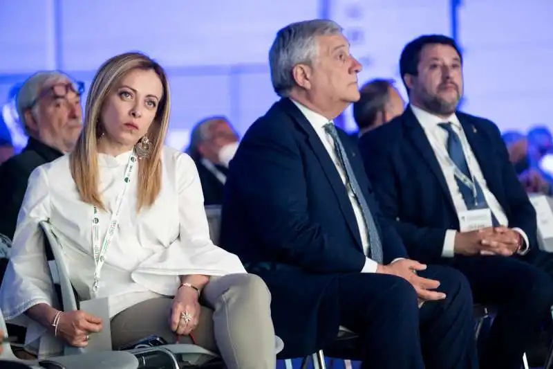 GIORGIA MELONI ANTONIO TAJANI MATTEO SALVINI