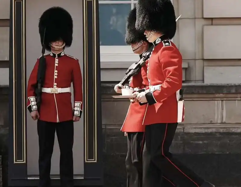 guardie della regina dissetano un collega  1