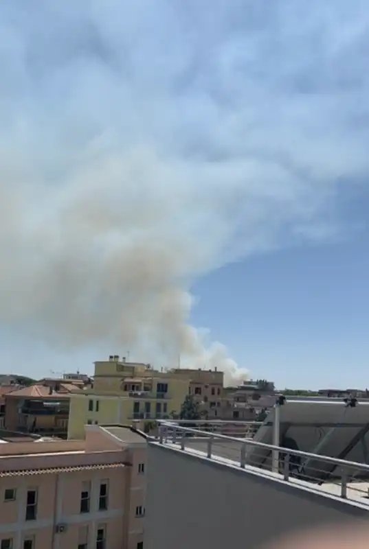 incendio alla Pisana a Roma 5