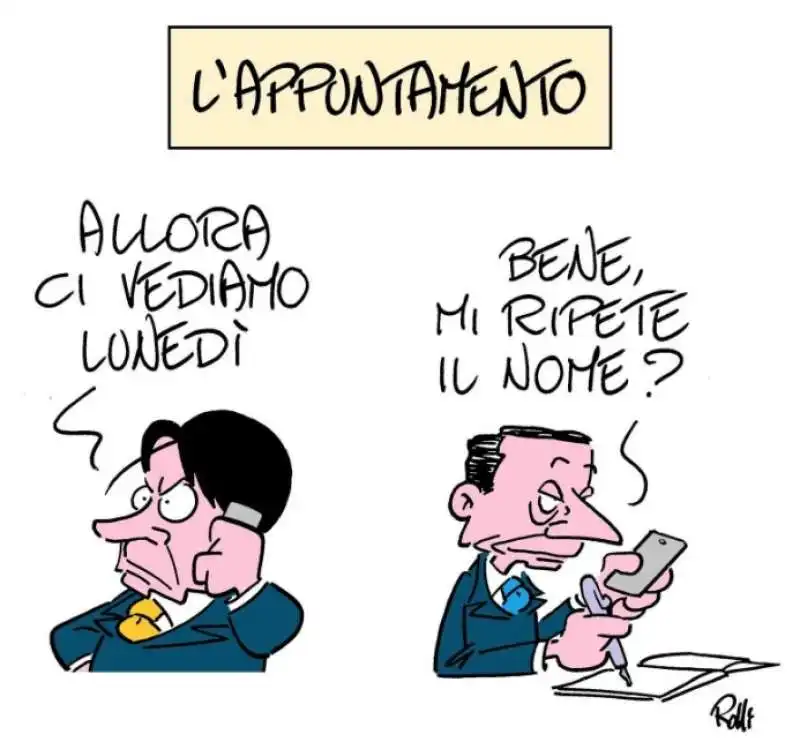 INCONTRO DRAGHI CONTE - VIGNETTA BY ROLLI