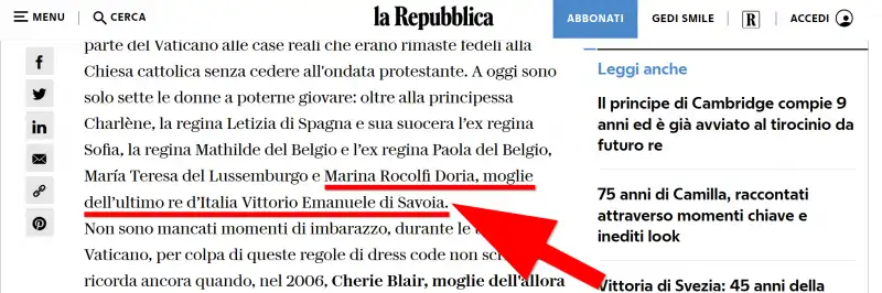 La Repubblica - L'ultimo re d'Italia