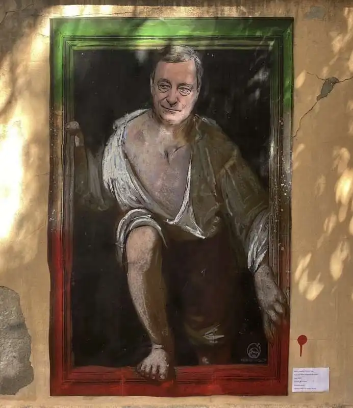 MARIO DRAGHI - MURALE BY TVBOY 