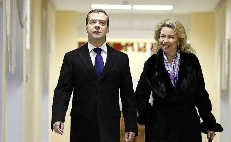 medvedev e sua moglie svetlana   