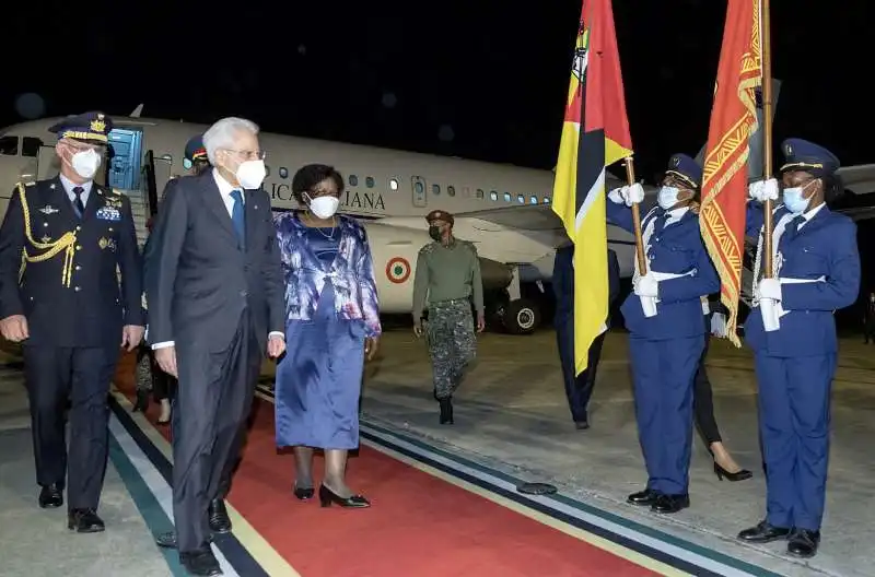 SERGIO MATTARELLA ARRIVA A MAPUTO, IN MOZAMBICO 